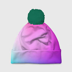 Шапка с помпоном Colorful gradient, цвет: 3D-зеленый