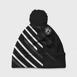 Шапка с помпоном Borussia sport fc, цвет: 3D-черный