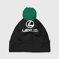 Шапка c помпоном Lexus white logo