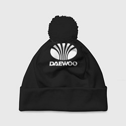 Шапка с помпоном Daewoo white logo, цвет: 3D-черный