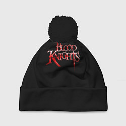 Шапка с помпоном Blood Knights logo rpg, цвет: 3D-черный