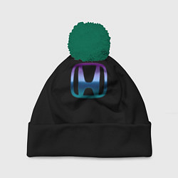 Шапка c помпоном Honda neon logo