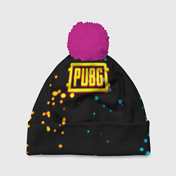 Шапка с помпоном PUBG огненное лого, цвет: 3D-малиновый