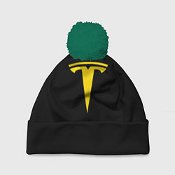 Шапка с помпоном Tesla yellow, цвет: 3D-зеленый