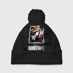 Шапка c помпоном Rainbow six action game
