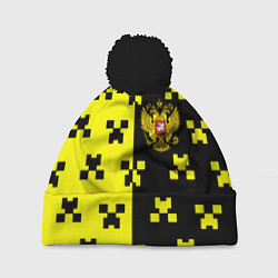 Шапка с помпоном Minecraft Russia, цвет: 3D-черный