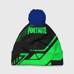 Шапка c помпоном Fortnite geometry green