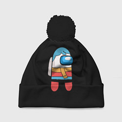 Шапка с помпоном Among us персонаж Hilda, цвет: 3D-черный