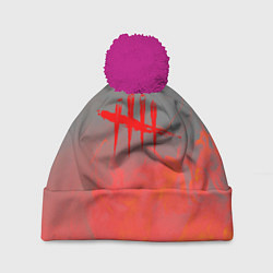 Шапка c помпоном Dead by Daylight logo fire