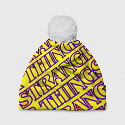 Шапка с помпоном Stranger Things serials, цвет: 3D-белый