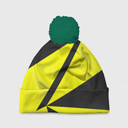 Шапка с помпоном Абстрактные стекло, цвет: 3D-зеленый