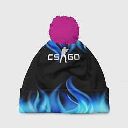 Шапка c помпоном CGGO blue flame