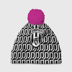 Шапка c помпоном Juventus fc pattern