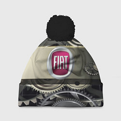 Шапка с помпоном FIAT logo motors, цвет: 3D-черный