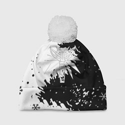 Шапка c помпоном Ведьмак снежинки
