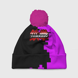 Шапка c помпоном Tekken pattern pink