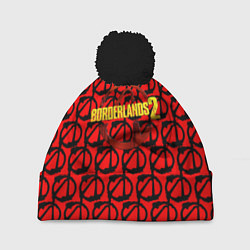 Шапка c помпоном Borderlands logo pattern