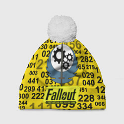 Шапка c помпоном Fallout pattern symbol