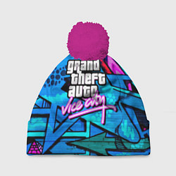 Шапка c помпоном GTA vice city steel grafity