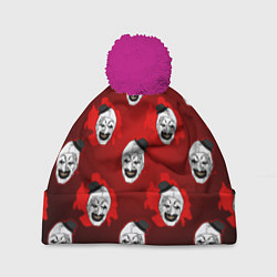 Шапка c помпоном Funny clown Art in blood