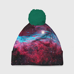 Шапка с помпоном Uy scuti star - neon space, цвет: 3D-зеленый