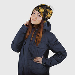 Шапка с помпоном Золотые тропики, цвет: 3D-белый — фото 2