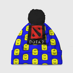 Шапка c помпоном Dota smile pattern