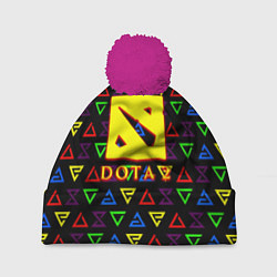 Шапка c помпоном Dota pattern witcher