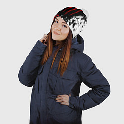 Шапка с помпоном Monster energy брызги красок, цвет: 3D-белый — фото 2