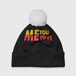 Шапка c помпоном Me and you - Love
