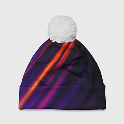 Шапка с помпоном Multicolored, цвет: 3D-белый