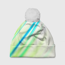 Шапка с помпоном Multicolored, цвет: 3D-белый