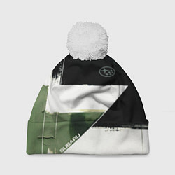 Шапка c помпоном Subaru эмблема