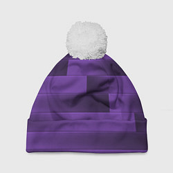 Шапка c помпоном Color purple square