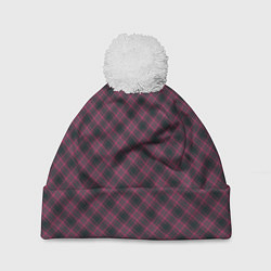 Шапка с помпоном Tartan, цвет: 3D-белый