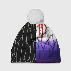 Шапка с помпоном Monster energy steel, цвет: 3D-белый