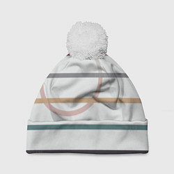 Шапка c помпоном Stripes and circle