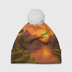 Шапка c помпоном Закат - Minecraft