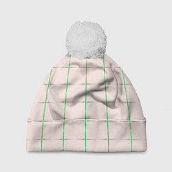Шапка с помпоном Color white stripes, цвет: 3D-белый