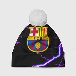 Шапка с помпоном Barcelona neon storm, цвет: 3D-белый