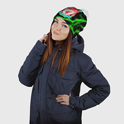 Шапка с помпоном Liverpool неоновые молнии, цвет: 3D-белый — фото 2