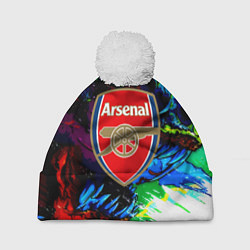Шапка с помпоном Arsenal monster, цвет: 3D-белый