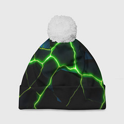 Шапка c помпоном Green split