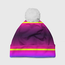 Шапка c помпоном Color neon