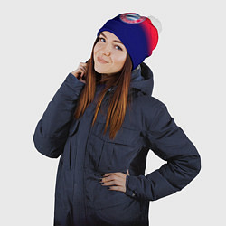 Шапка с помпоном Бавария Мюнхен градиент, цвет: 3D-белый — фото 2