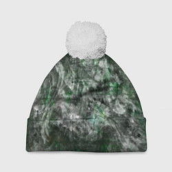 Шапка с помпоном Абстракция - acid boom, цвет: 3D-белый