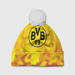 Шапка c помпоном Borussia камуфляж желтый текстура