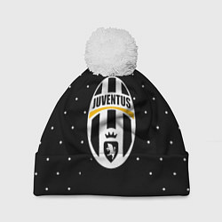 Шапка с помпоном Juventus точки текстура, цвет: 3D-белый