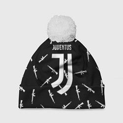 Шапка с помпоном Ювентус армейский стиль, цвет: 3D-белый