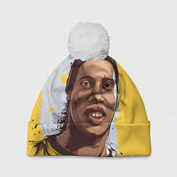 Шапка с помпоном Ronaldinho Art, цвет: 3D-белый